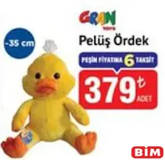 GRAN TOYS OYUNCAK PELUŞ ÖRDEK 35 CM